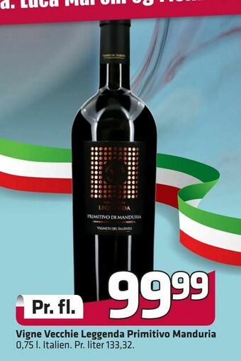 Fleggaard Vigne Vecchie Leggenda Primitivo Manduria tilbud