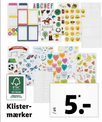 Let-Køb Klister- mærker tilbud