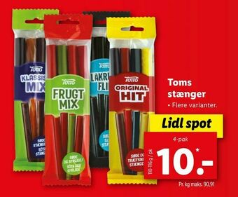 Let-Køb Toms stænger tilbud