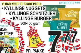 ABC Lavpris Kyllinge nuggets • kyllinge schnitzler • kyllinge burger tilbud