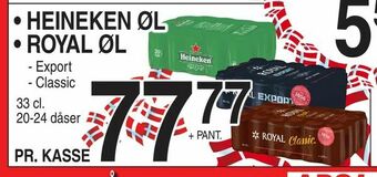 ABC Lavpris heineken øl • royal øl tilbud