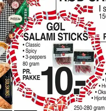 ABC Lavpris Gøl salami sticks tilbud