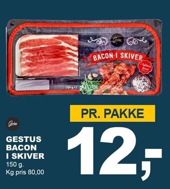 Let-Køb Gestus bacon i skiver tilbud