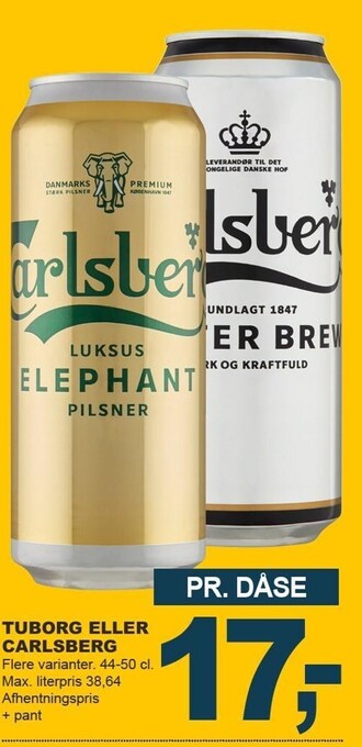 Let-Køb Tuborg eller carlsberg tilbud