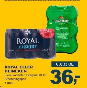 Let-Køb Royal eller heineken tilbud