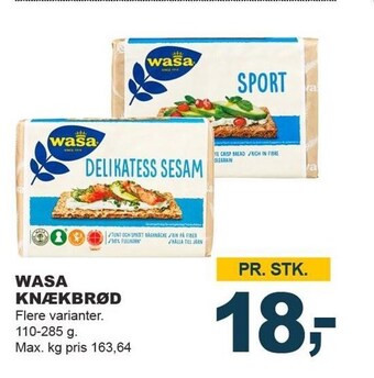 Let-Køb Wasa knækbrød tilbud
