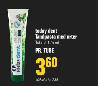 Otto Duborg today dent Tandpasta med urter tilbud