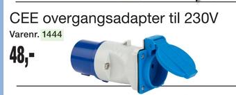Harald Nyborg Cee overgangs adapter til 230v tilbud