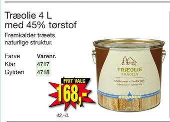 Harald Nyborg Træolie 4 l med 45% tørstof tilbud