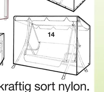 Harald Nyborg Luksus overtræk til havemøbler og parasoller i kraftig sort nylon tilbud