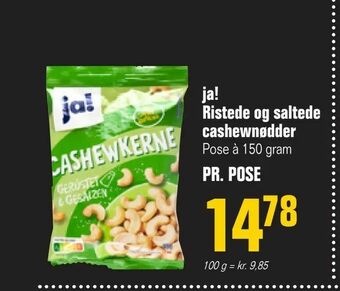 Otto Duborg ja! Ristede og saltede cashewnødder tilbud