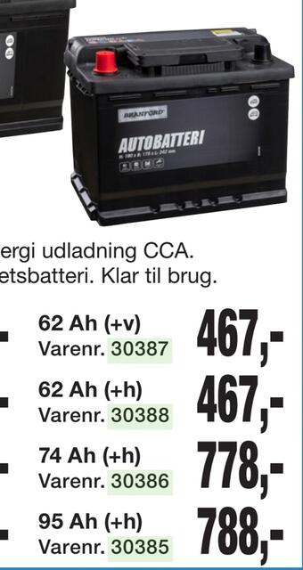 Harald Nyborg Autobatteri 12v tilbud