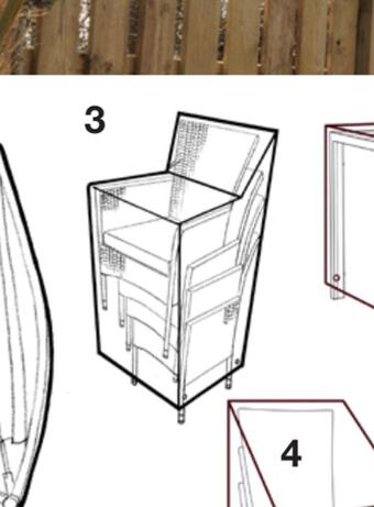 Harald Nyborg Luksus overtræk til havemøbler og parasoller i kraftig sort nylon tilbud