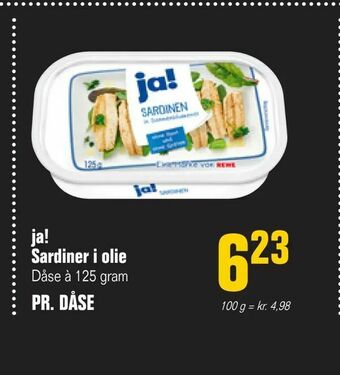Otto Duborg ja! Sardiner i olie tilbud