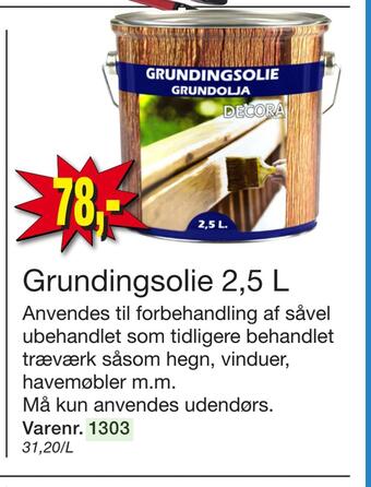 Harald Nyborg Grundingsolie 2,5 l tilbud