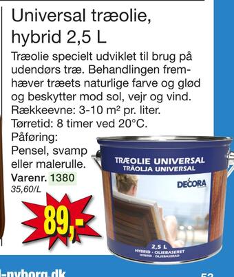 Harald Nyborg Universal træolie, hybrid 2,5 l tilbud