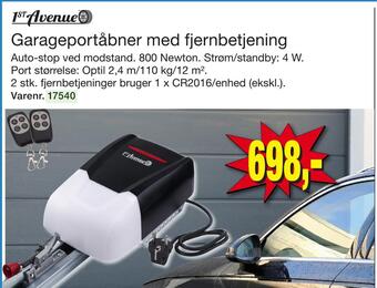 Harald Nyborg Garageportåbner med fjernbetjening tilbud