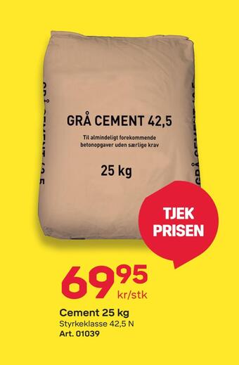 Byggmax Cement 25 kg tilbud