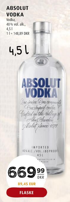 Scandinavian Park Absolut vodka tilbud