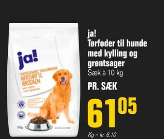 ja! Tørfoder til hunde med kylling og grøntsager