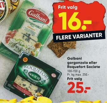 Bilka Galbani gorgonzola tilbud