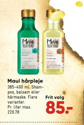 Bilka Maui moisture shampoo tilbud