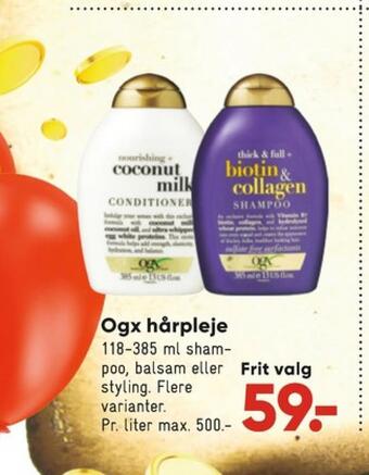 Bilka Ogx shampoo tilbud