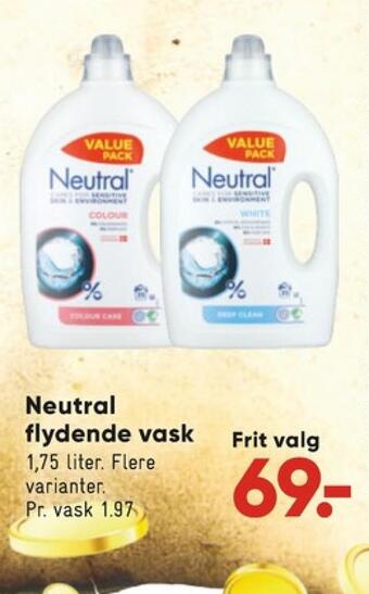 Bilka Neutral vaskemiddel-flydende tilbud