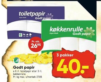 Bilka Godt papir køkkenrulle tilbud