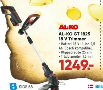Bilka Al-ko græstrimmer tilbud