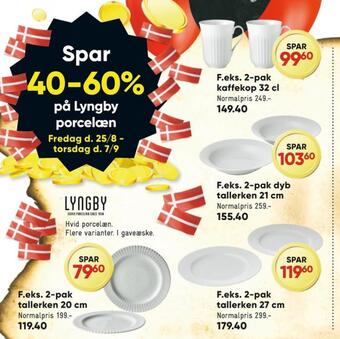 Bilka Lyngby porcelæn tallerken tilbud