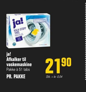 ja! Afkalker til vaskemaskine