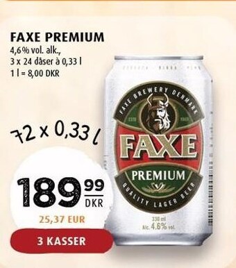 Scandinavian Park Faxe premium - 3 x 24 dåser af 0,33 l tilbud