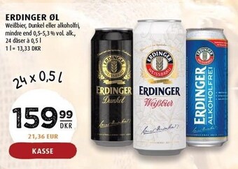 Scandinavian Park Erdinger øl - 24 x 0,5 l tilbud