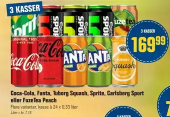 Otto Duborg Coca-Cola, Fanta, Tuborg Squash, Sprite, Carlsberg Sport eller FuzeTea Peach tilbud