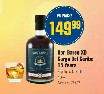 Ron Barco XO Carga Del Caribe 15 Years
