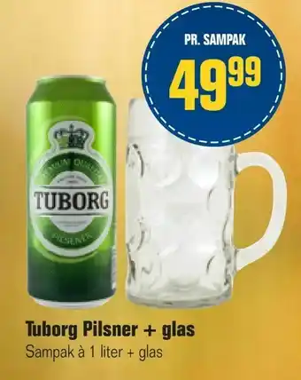 Otto Duborg Tuborg Pilsner + glas tilbud