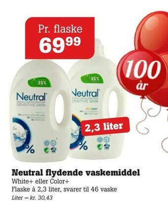 Neutral flydende vaskemiddel
