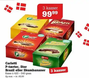 Poetzsch Padborg Carletti P-tærter, Stor Brazil eller Skumbananer tilbud