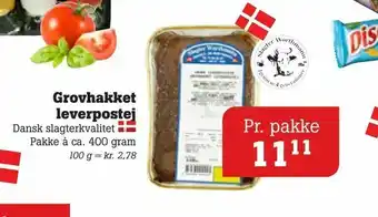 Grovhakket leverpostej