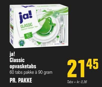ja! Classic opvasketabs