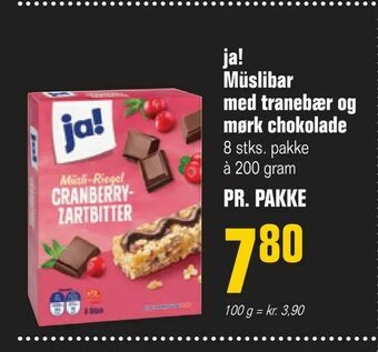 Poetzsch Padborg ja! Müslibar med tranebær og mørk chokolade tilbud