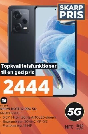 Power Redmi note 12 pro 5g tilbud