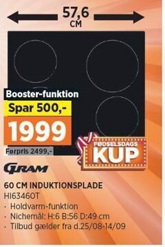 60 cm induktionsplade