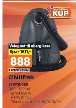 Power Nilfisk støvsuger tilbud