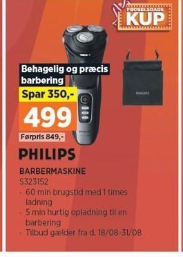 Power Philips barbermaskine tilbud