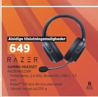 Power Razer gaming headset tilbud