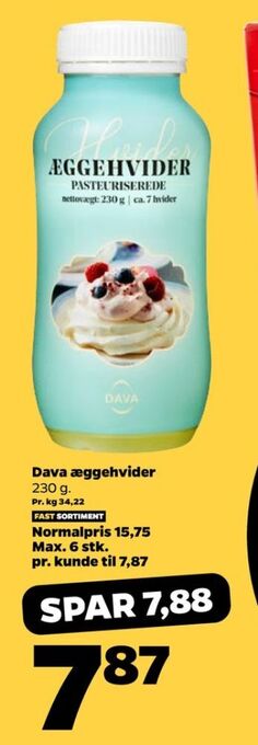 Dava foods pasteuriserede æggehvider