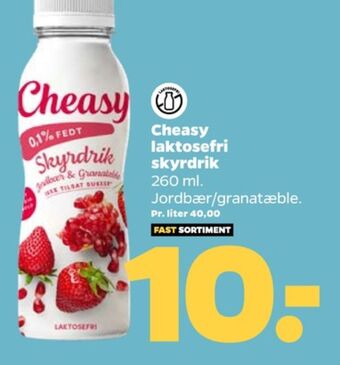 Netto Cheasy drikkeskyr jordbær & granatæble tilbud