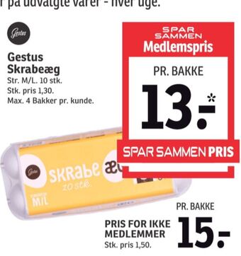 SPAR Gestus æg tilbud